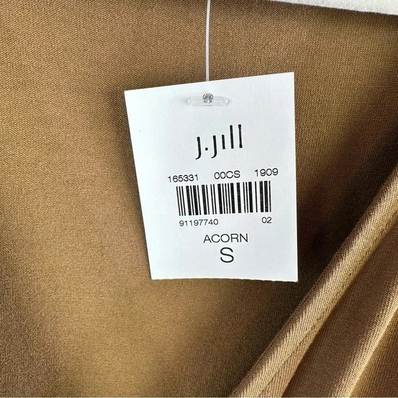 J Jill Wearever‎ Collection Acorn Surplice Blouse  Small NWT Minimalist Neutral - Picture 6 of 7